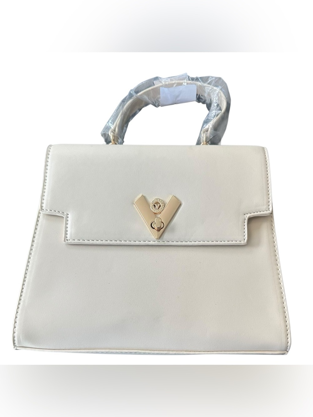 Valentino Orlandi Bone Top Handle Crossbody Purse Wallet Set Vegan Leather NWT